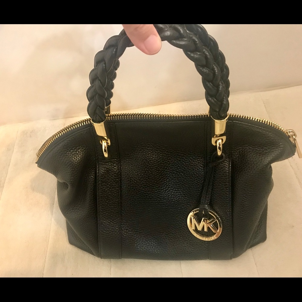 Michael Kors Naomi leather bowling satchel